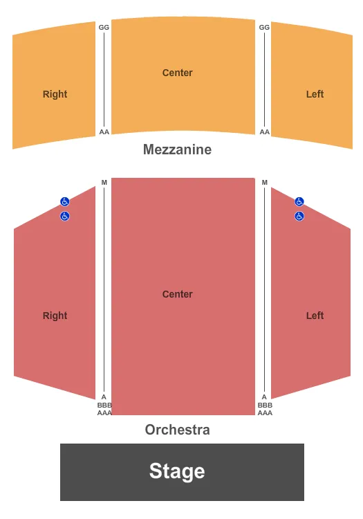 END STAGE Seating Map Seating Chart