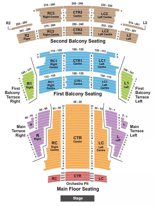 ENDSTAGE Seating Map Seating Chart