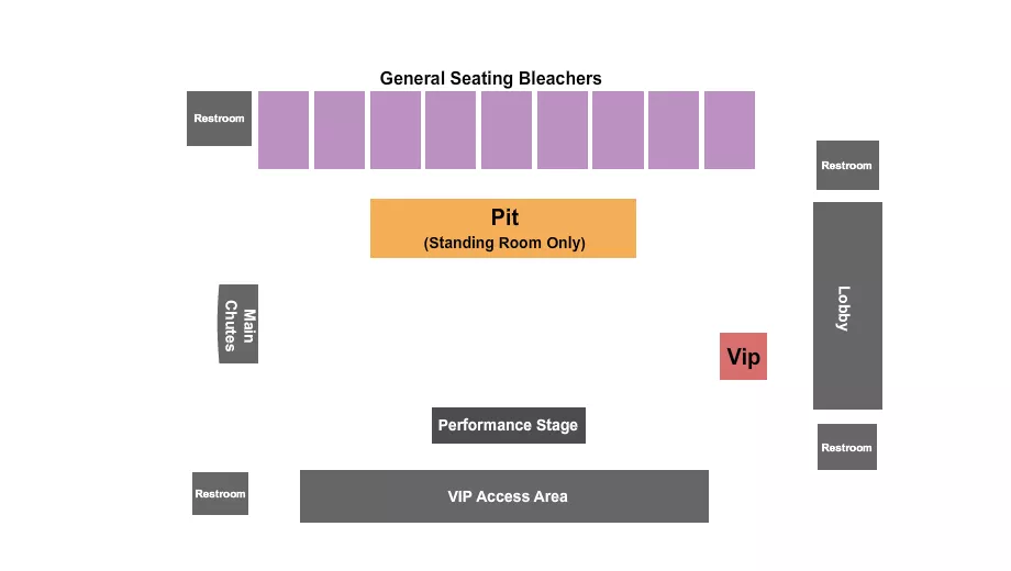 RODEO Seating Map Seating Chart