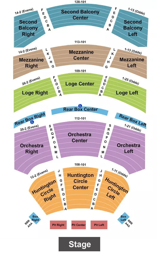 ENDSTAGE Seating Map Seating Chart