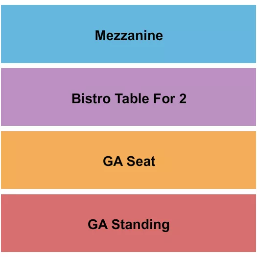 GA TABLES MEZZANINE Seating Map Seating Chart