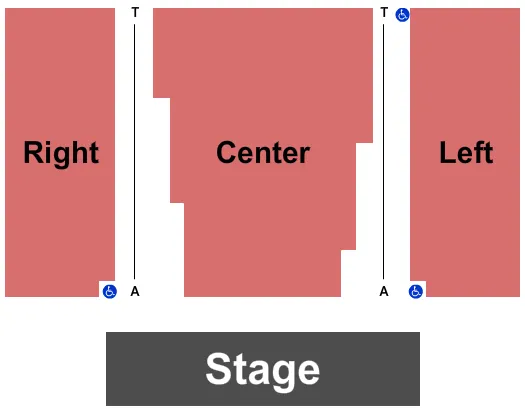 SPANOS THEATRE SAN LUIS OBISPO END STAGE Seating Map Seating Chart
