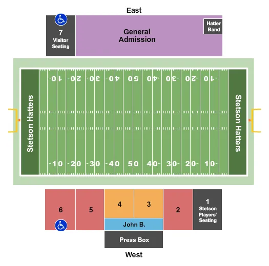 FOOTBALL 2020 Seating Map Seating Chart