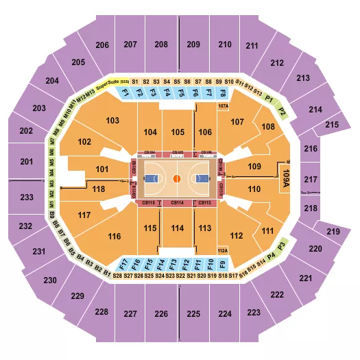 BASKETBALL Seating Map Seating Chart
