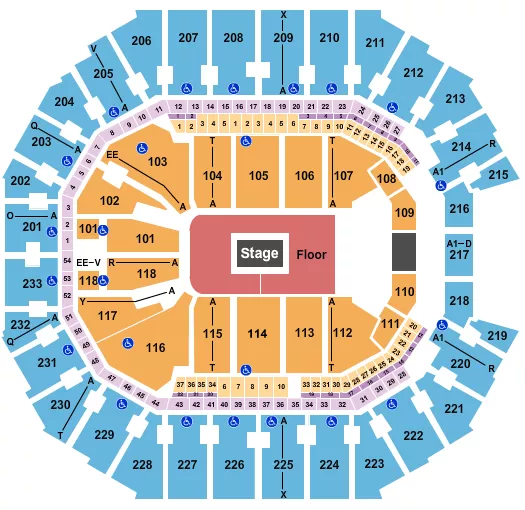 BILLIE EILISH Seating Map Seating Chart