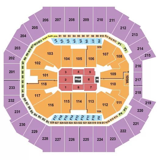 CENTER STAGE 2 Seating Map Seating Chart