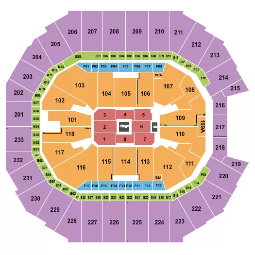 CENTER STAGE 2 Seating Map Seating Chart