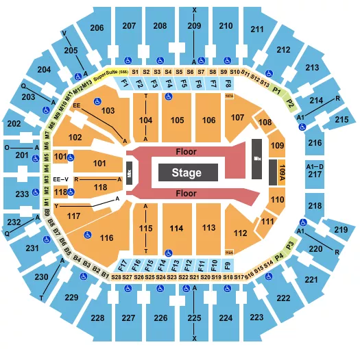 ROD WAVE Seating Map Seating Chart