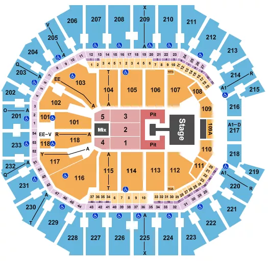 DEMI LOVATO Seating Map Seating Chart