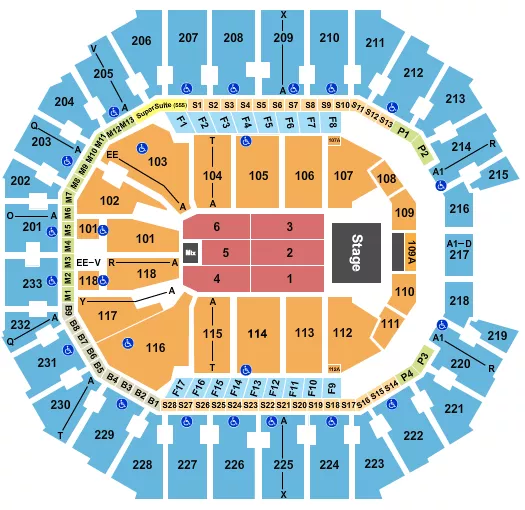 ENDSTAGE 2 Seating Map Seating Chart