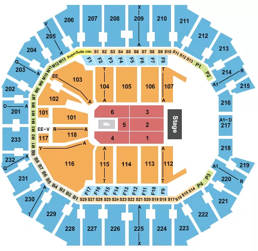ENDSTAGE 3 Seating Map Seating Chart