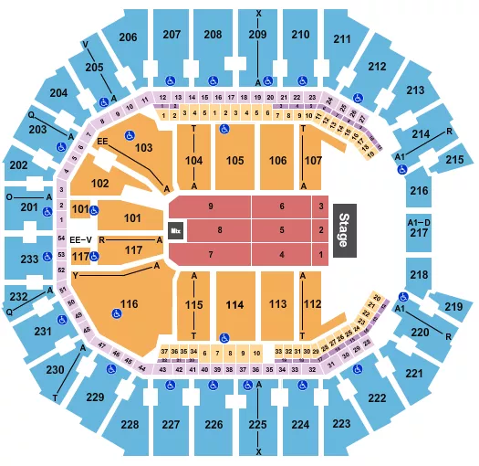 ENDSTAGE 5 Seating Map Seating Chart