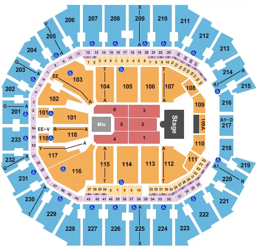 ENDSTAGE 6 Seating Map Seating Chart
