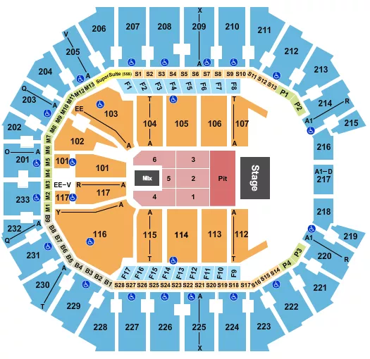 ENDSTAGE GA PIT Seating Map Seating Chart