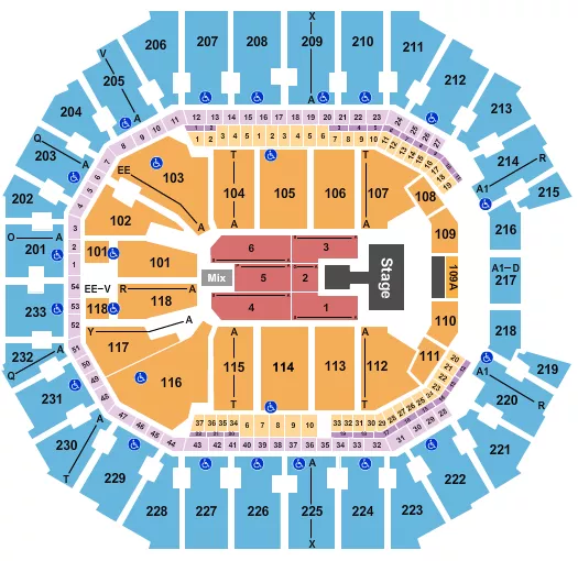 ENDSTAGE RSVD W CATWALK Seating Map Seating Chart