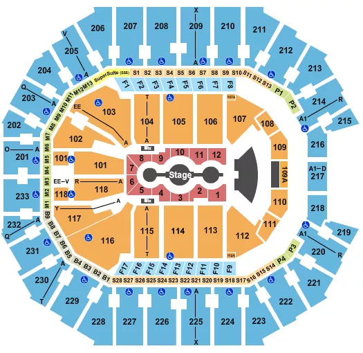 GRACIE ABRAMS 2 Seating Map Seating Chart