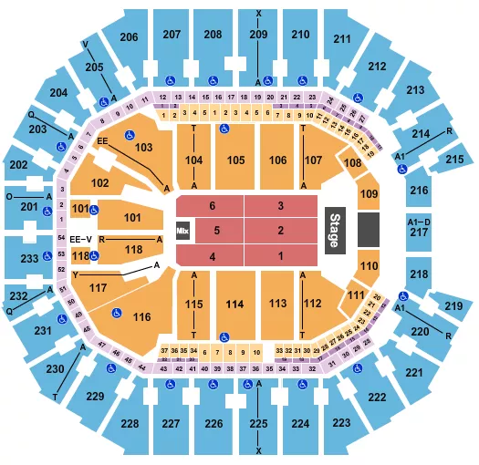 JEFF DUNHAM Seating Map Seating Chart