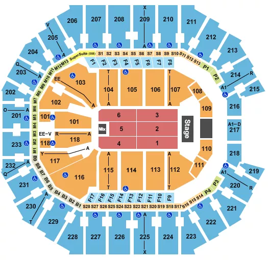 JEFF DUNHAM Seating Map Seating Chart