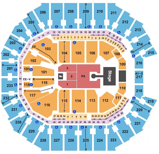 LOUIS TOMLINSON Seating Map Seating Chart