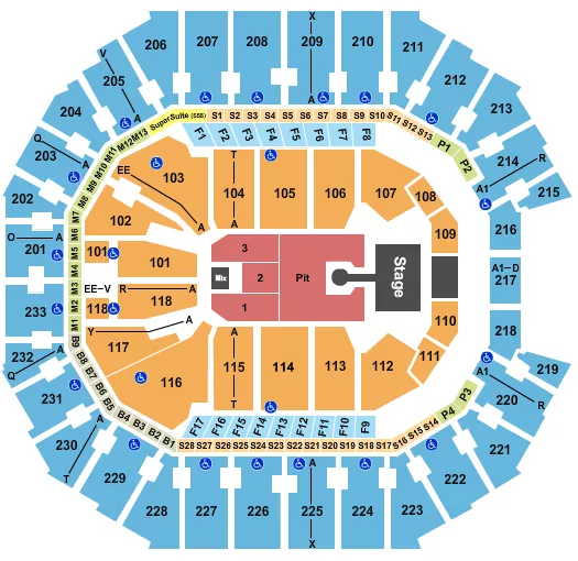 LOUIS TOMLINSON Seating Map Seating Chart