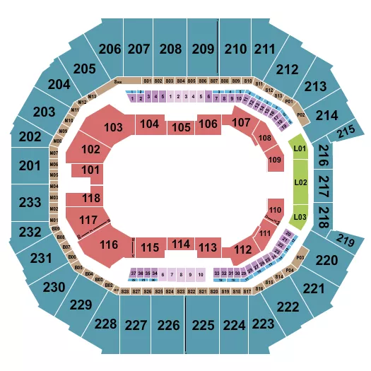PERFORMANCE AREA Seating Map Seating Chart