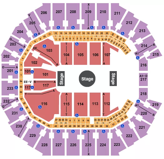 RINGLING BROS CIRCUS Seating Map Seating Chart