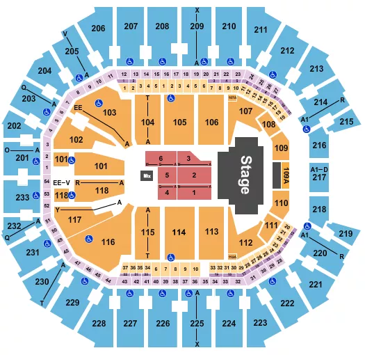 STELLAR AWARDS Seating Map Seating Chart
