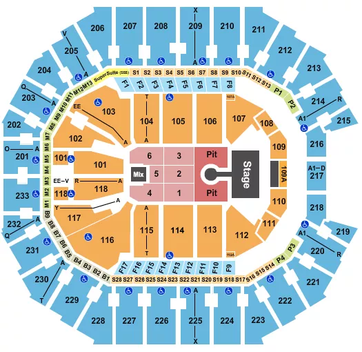 WEEZER Seating Map Seating Chart