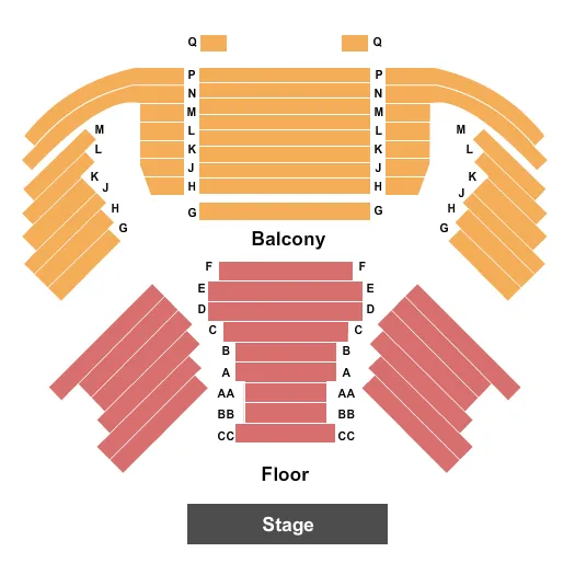 END STAGE Seating Map Seating Chart