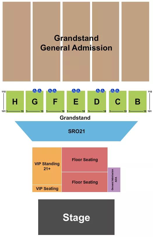 SPOKANE COUNTY FAIR EXPO CENTER ENDSTAGE 6 Seating Map Seating Chart
