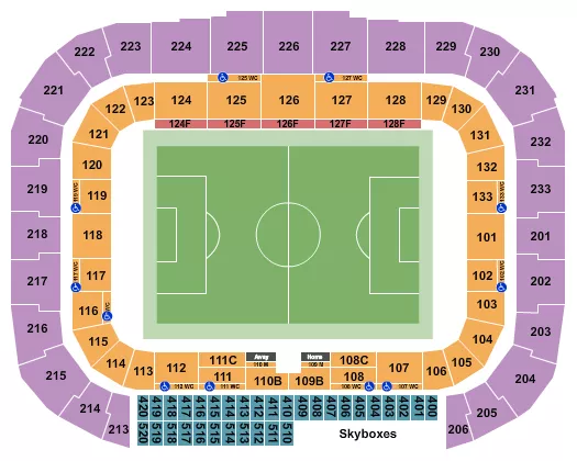 SOCCER Seating Map Seating Chart
