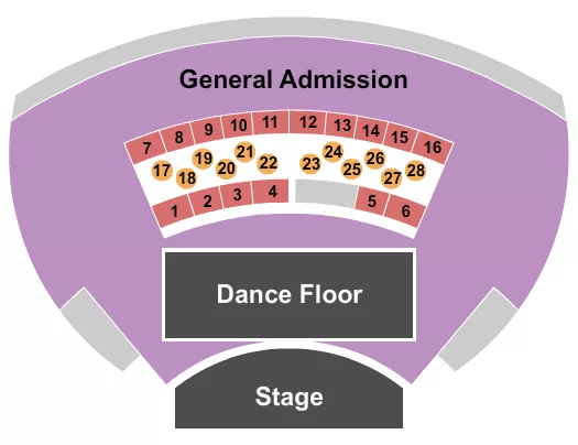 ENDSTAGE GA FLOOR Seating Map Seating Chart
