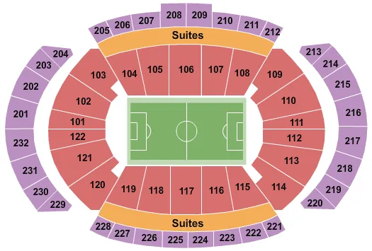 T MOBILE CENTER SOCCER Seating Map Seating Chart