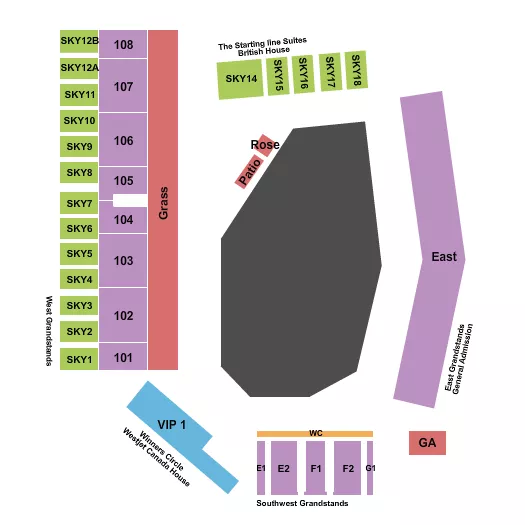 RESERVED VIP Seating Map Seating Chart