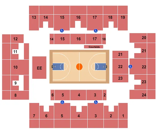 BASKETBALL Seating Map Seating Chart