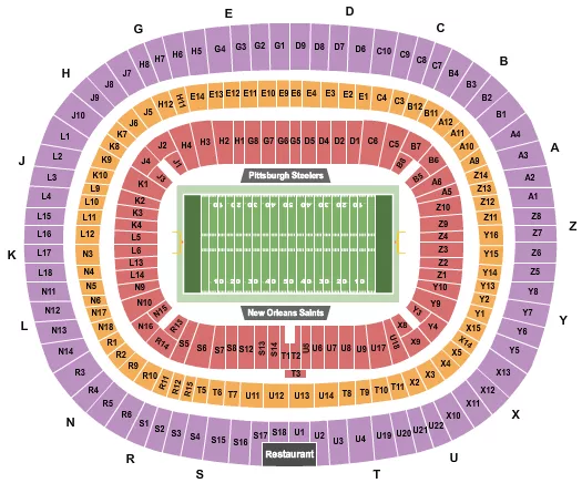 FOOTBALL Seating Map Seating Chart