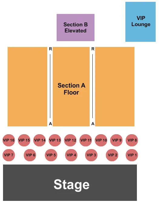 END STAGE Seating Map Seating Chart