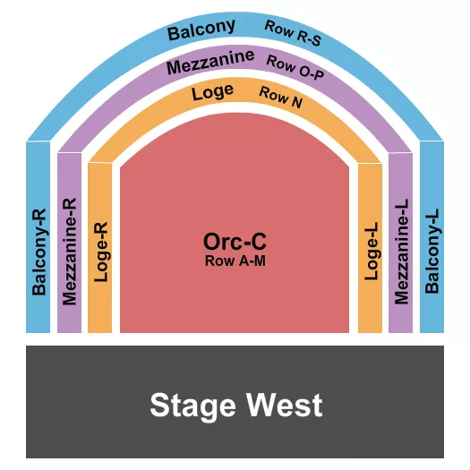 END STAGE Seating Map Seating Chart