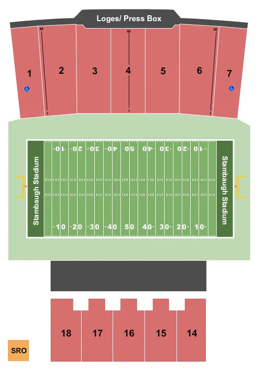 FOOTBALL 2019 Seating Map Seating Chart