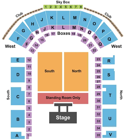 STAMPEDE ARENA GREELEY JON PARDI Seating Map Seating Chart