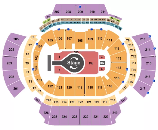 STATE FARM ARENA GA KACEY MUSGRAVES Seating Map Seating Chart