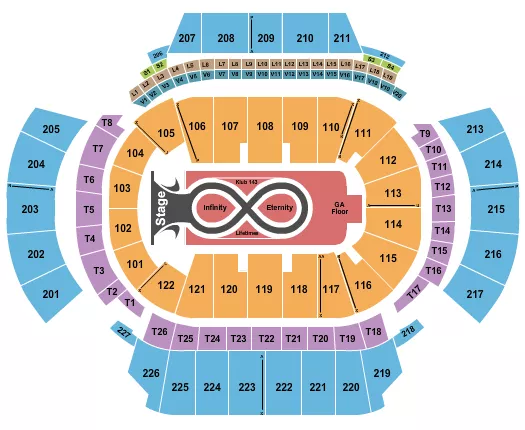 STATE FARM ARENA GA KATY PERRY Seating Map Seating Chart