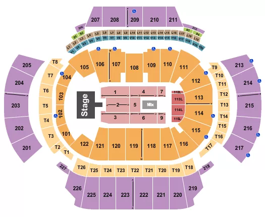 STATE FARM ARENA GA REGGAE FEST Seating Map Seating Chart