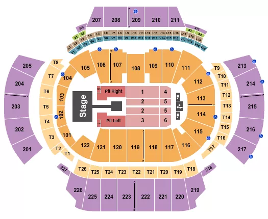 STATE FARM ARENA GA SOMBR Seating Map Seating Chart