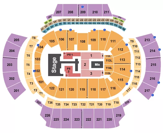 STATE FARM ARENA GA TEDDY SWIMS Seating Map Seating Chart