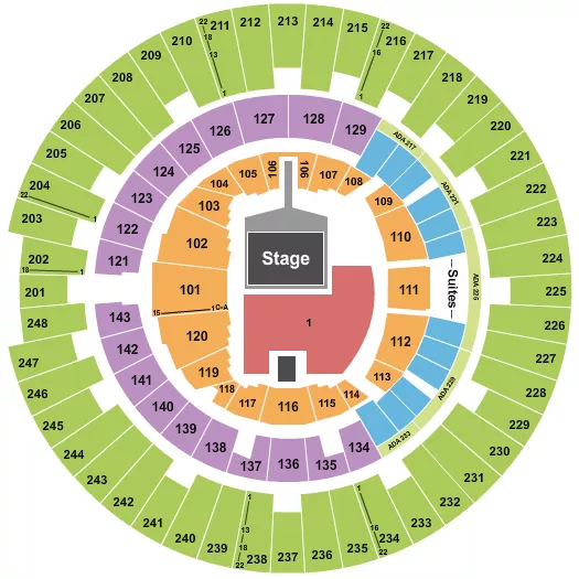 ENDSTAGE CATWALK Seating Map Seating Chart
