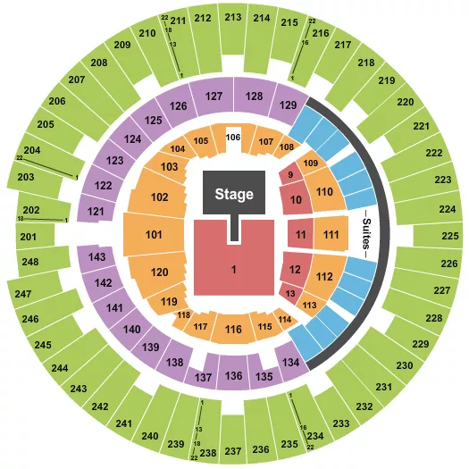 PARKER MCCOLLUM Seating Map Seating Chart