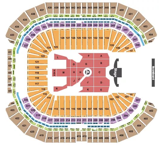 ED SHEERAN Seating Map Seating Chart
