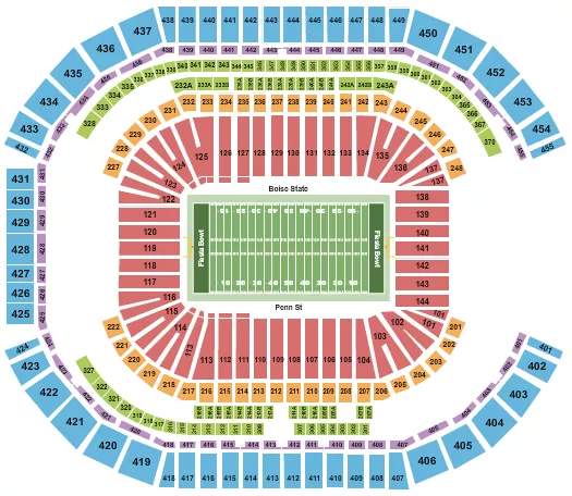 FOOTBALL FIESTA BOWL Seating Map Seating Chart