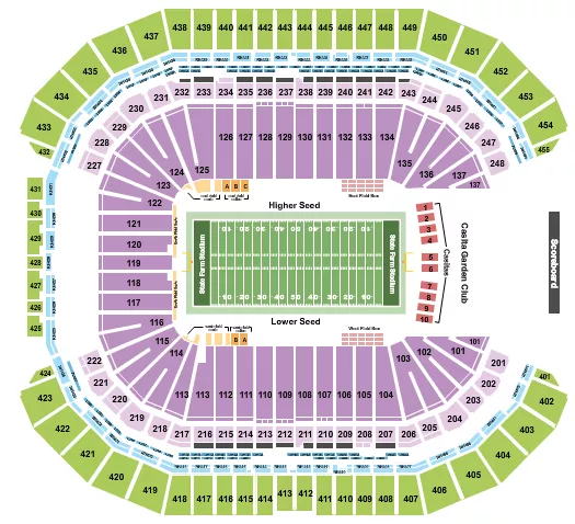 FOOTBALL RW FIESTABOWL Seating Map Seating Chart